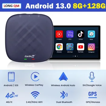 QCM6125 8G+128G CarlinKit CarPlay Ai Polje Android 13 PLUS CarPlay Brezžični Android Auto Adapter Za YouTube, Netflix IPTV 4G LTE Slike