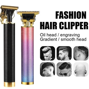 Professional Hair Trimmer Brezžični Električni Sušilnik Clipper Brado Brivnik Moški Lase Rezanje Barber Pralni Za Moške Frizuro, Stil Slike