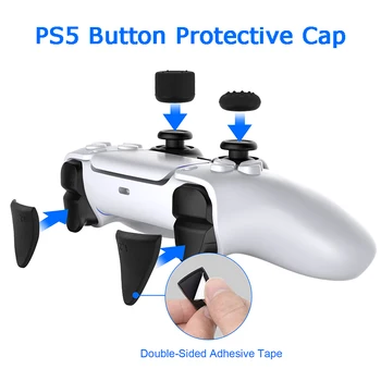 8PCS Gaming Pripomočki Za PS5 Gamepad Gumb Varstvo Rokav Silikonski Rocker LR2 Ročaj Nastavite Playstation5 Gumb Zaščitni pokrov Slike
