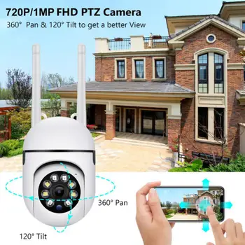 2.4+5 G WiFi IP Kamera 4X Zoom Prostem nadzorna Kamera Barvna Nočno Vizijo Človeško Zaznavanje Varnosti CCTV Kamere Baby Monitor Slike