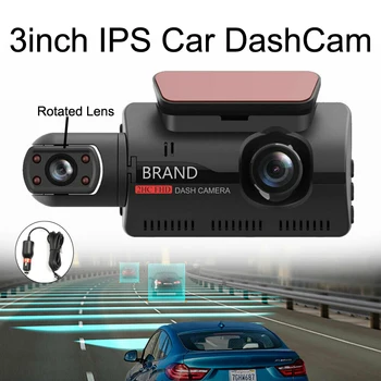 A68 Avto DVR Snemljiv Night Vision Vožnje Diktafon Zaznavanje Gibanja Avto Kamera 3 palčni IPS HD Dashcam Vozila Black Box Slike