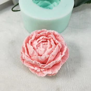 Bloom Rose Cvet 3D Silikonsko Plesni Ročno izdelana poročna Torta Dekoraterstvo Orodja Cupcake Jelly Sveča Dekoracijo Plovilo, Kalup Slike